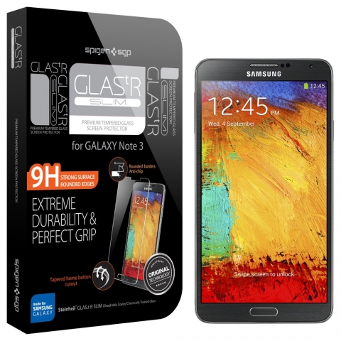 Spigen Galaxy Note 3 Screen Protector GLAS.tR SLIM Premium Tempered Glass