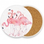 visesunny Flamingo Desenli Mantar Bardak Altl(2 adet)(Pembe)