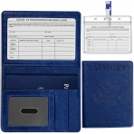 MoKasi RFID Korumal Kadn Deri Pasaportluk (Lacivert)