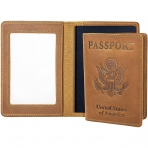 AGBIADD RFID Korumal Erkek Deri Pasaportluk (Kahverengi)