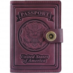 Villini RFID Korumal Erkek Deri Pasaportluk (Bordo)