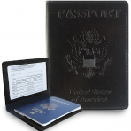 Sizobi RFID Korumal Kadn Deri Pasaportluk (Koyu Yeil)