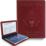 Sizobi RFID Korumal Kadn Deri Pasaportluk (Krmz)