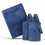 VIDIVICI RFID Korumal Kadn Deri Pasaportluk (Mavi)