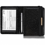 Caweet  RFID Korumal Kadn Deri Pasaportluk (Siyah)