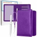 JanCalm RFID Korumal Erkek Deri Pasaportluk (Mor)