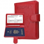 MCmolis RFID Korumal Erkek Deri Pasaportluk (Krmz)