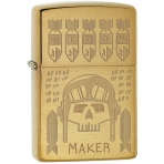 Zippo Widow Maker Trench Art Brushed Brass 77385 akmak