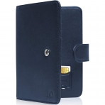Access Denied RFID Korumal Erkek Deri Kartlk (Mavi)