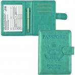 Uhitmi RFID Korumal Deri Pasaportluk (Yeil)