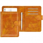 YIXXI RFID Korumal Kadn Deri Pasaportluk (Sar)
