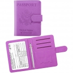 Zekkaome RFID Korumal Deri Pasaportluk (Pembe)