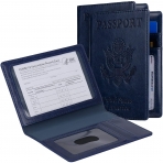 TOOVREN Deri Pasaportluk(2 Adet)(Mavi)