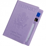 TOOVREN RFID Korumal Kadn Deri Pasaportluk (Mor)
