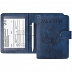 Caweet RFID Korumal Kadn Alminyum Pasaportluk (Mavi)