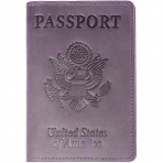 AGBIADD RFID Korumal Kadn Deri Pasaportluk (Mor)