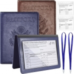 Feotenn RFID Korumal Deri Pasaportluk (Kahverengi/Mavi)(2 Adet)