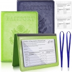 Feotenn RFID Korumal Deri Pasaportluk (Yeil/Mavi)(2 Adet)