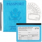 JEMOSH RFID Korumal Erkek Deri Pasaportluk (Mavi)