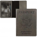 Sonloka RFID Korumal Erkek Deri Pasaportluk (Gri)