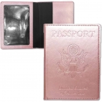 Sonloka RFID Korumal Kadn Deri Pasaportluk (Rose Gold)