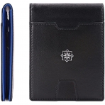 Generic RFID Korumal Erkek Deri Czdan (Siyah/Mavi)