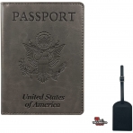Generic RFID Korumal Kadn Deri Pasaportluk (Gri)