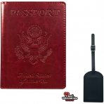 Generic RFID Korumal Kadn Deri Pasaportluk (Krmz)