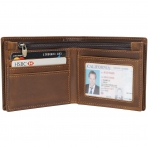 compalo RFID Korumal Erkek Deri Pasaportluk (Koyu Kahve)