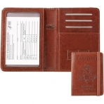 LAUWOO RFID Korumal Kadn Deri Pasaportluk (Kahverengi)