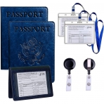 FULLBELL Deri Pasaportluk(2 Adet)(Mavi/Mavi)
