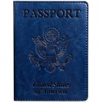 Veeskyee RFID Korumal Kadn Deri Pasaportluk (Lacivert)