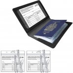 YIXIND RFID Korumal Kadn Deri Pasaportluk (Siyah)