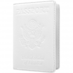 AGBIADD RFID Korumal Kadn Deri Pasaportluk (Beyaz)