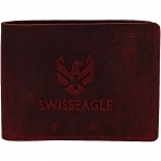 Swiss Eagle RFID Korumal Erkek Deri Czdan (Krmz)