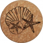 ANJ Logos Dekoratif Bardak Altl (Kahverengi, 4 Adet)