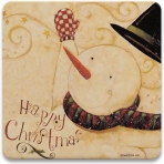 CoasterStone Seramik Bardak Altl (Happy Christmas, 4 Adet)