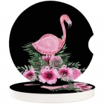 FunDecorArt Seramik Bardak Altl(Flamingo Figrl, 6 Adet)