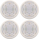 CoasterStone Seramik Bardak Altl (Blossom, 4 Adet)