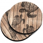 CARIBOU Coasters Dekoratif Bardak Altl(Kahverengi, 2 Adet)