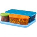 Rubbermaid LunchBlox Blmeli Beslenme Kutusu (Mavi)