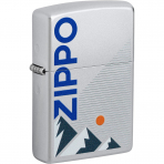Zippo Mountain Design Street Chrome R�zgar Ge�irmez �akmak