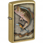 Zippo Fishing Street Brass R�zgar Ge�irmez Benzinli �akmak