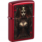 Zippo Ghoulish Spades Candy Apple Red �akmak