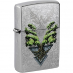 Zippo Phoenix Tree Design Street Chrome �akmak