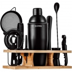 Soing Paslanmaz elik Shaker Set (11 Para)(Siyah)