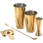 Barfly Paslanmaz elik Kokteyl Shaker Set (Gold)