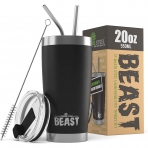 BEAST Paslanmaz elik Termos (Siyah)(590ml)