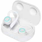 APEKX Bluetooth Kablosuz Kancalı Kulaklık (Beyaz)