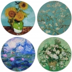 CARIBOU Coasters Bardak Altl (4 Para)(Sunflowers Blue)